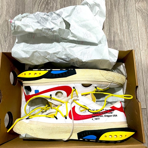 Off White University Red Nike Blazer Low Size 11